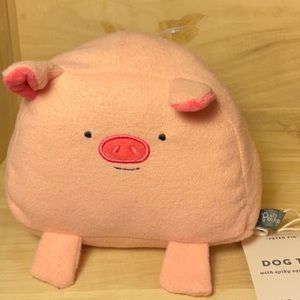 Peter pig-dog toy with spiky squeaker ball inside